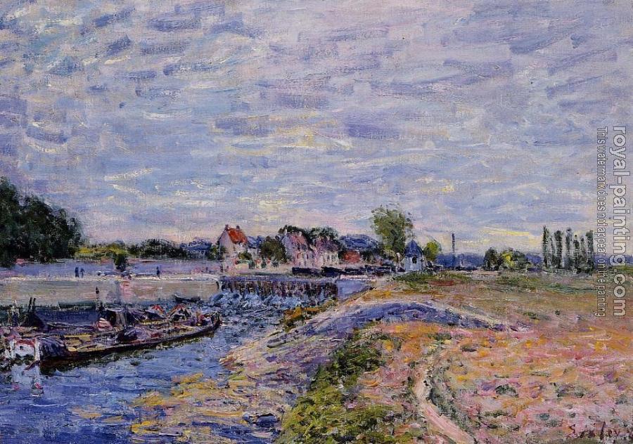 Alfred Sisley : Saint-Mammes Dam Alfred Sisley : Saint-Mammes Dam